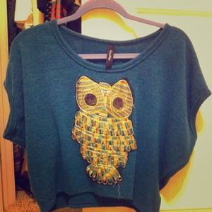 Blue owl shirt