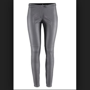 Grey leather pant
