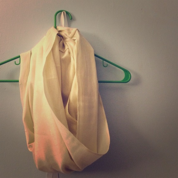Cream White Infinity Scarf