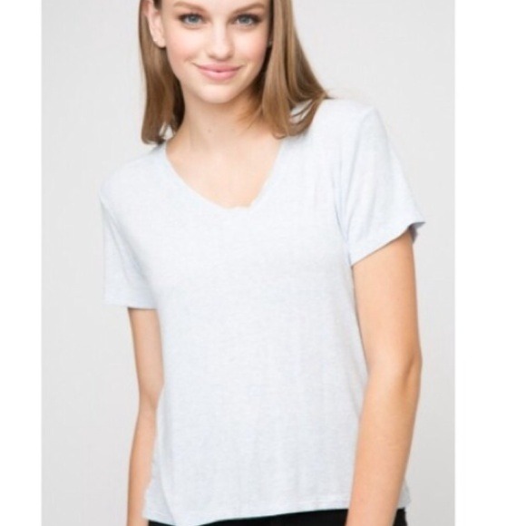 Baby Blue victoria v neck brandy melville