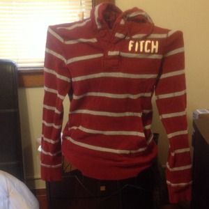 A&F maroon and grey hoodie.