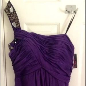 One-Strap Purple Size 8 Formal/Party Dress