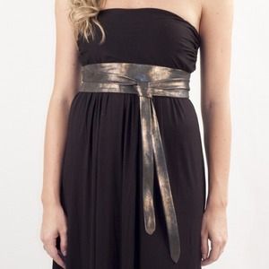 NWOT - Obi wrap belt in bronze