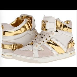 Michael Kors Fulton High Top Sneaker(Vanilla/Gold)