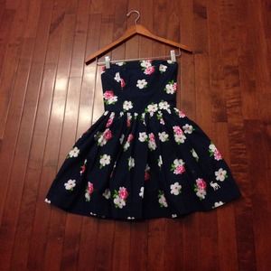 strapless floral print Abercrombie Annabel dress