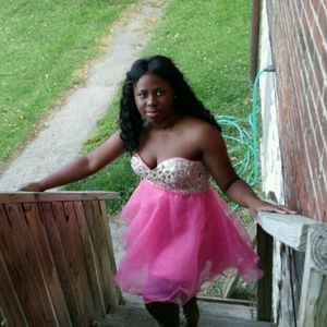 A pink dress