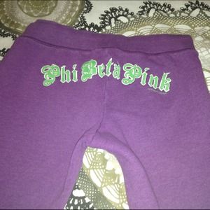 Victoria's Secret pink college sweats purple med