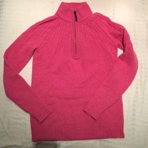 Pink quarter zip sweater