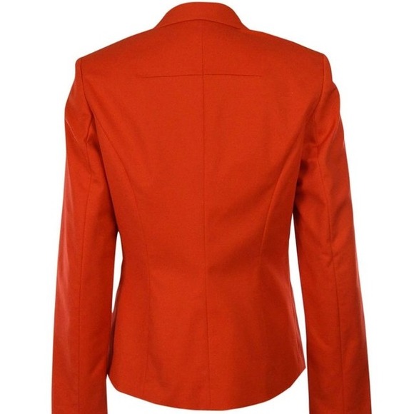 NWOT Calvin Klein Red Zipper Collar Blazer - Picture 2 of 2