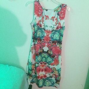 Cute floral body con dress