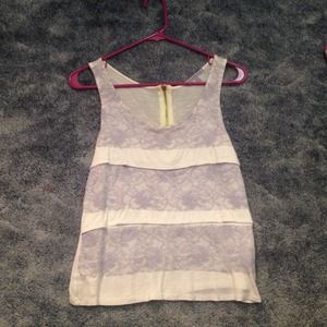 Purple lace tank top