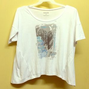 Hurley "Just Love!" White & Blue Graphic Tee