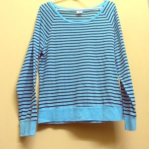 VS Blue-Striped Loose Fit Long Sleeve