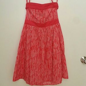 Pink strapless summer dress