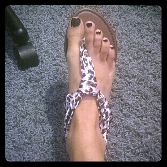 Leopard sandals