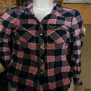 Hollister plaid xs