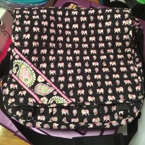 Sold!   Vera Bradley Pink Elephant Messenger Bag