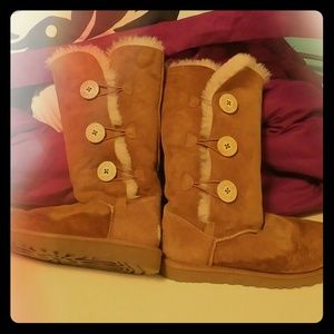 Tan UGGS 3 button up
