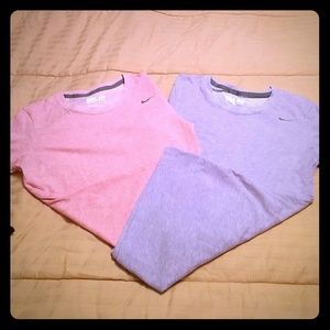 TWO Nike Dri-Fit tops