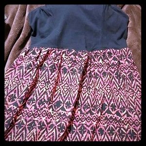 Strapless highlow dress awesome tribal pattern