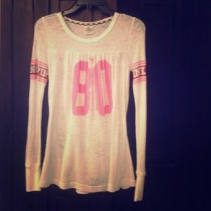 Burn out White Baby Doll Tee