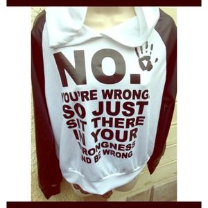 🚫sold🚫Black and white hoodie