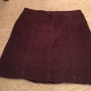 Brown corduroy skirt size 12