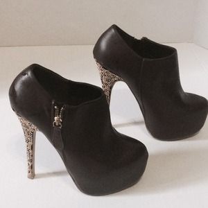 Brown Platform Booties