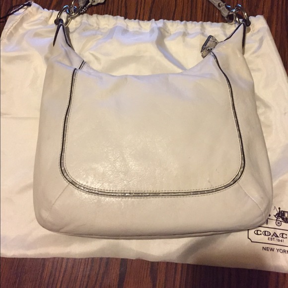 ‼️Sale‼️Cream and grey coach shoulder bag - Picture 3 of 4