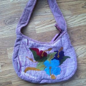 Flower print purse / tote bag