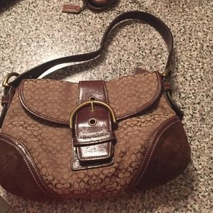 Brown coach handbag