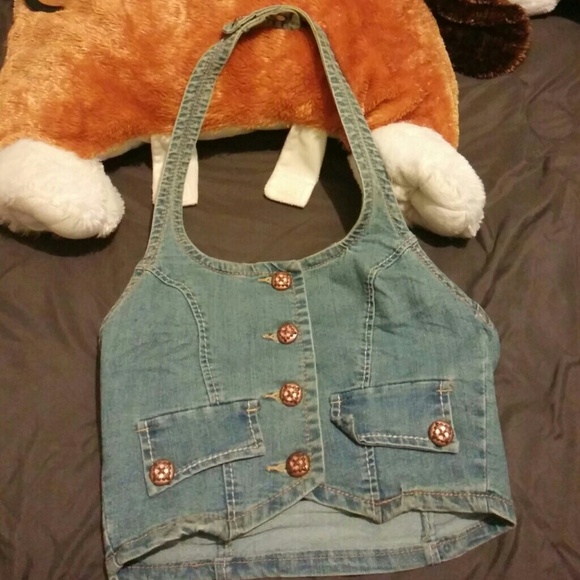 Cute mini jean vest