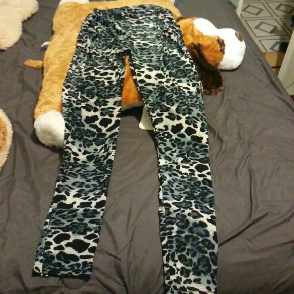 Animal print harem pants