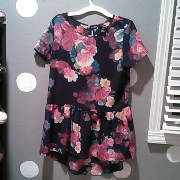 Floral peplum