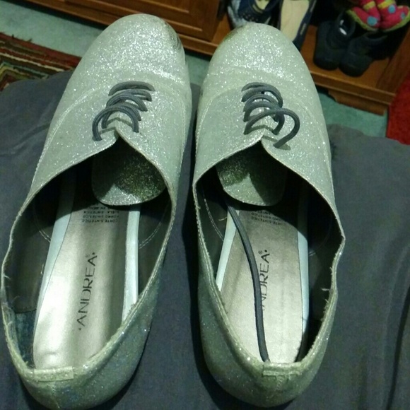 Silver glittery shoes