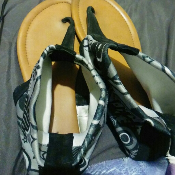 Very cute black and gray sandals