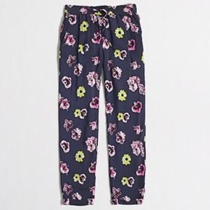 J.crew pull on pants in navy punk floral