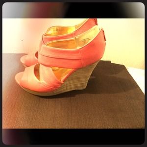 Peach shoes