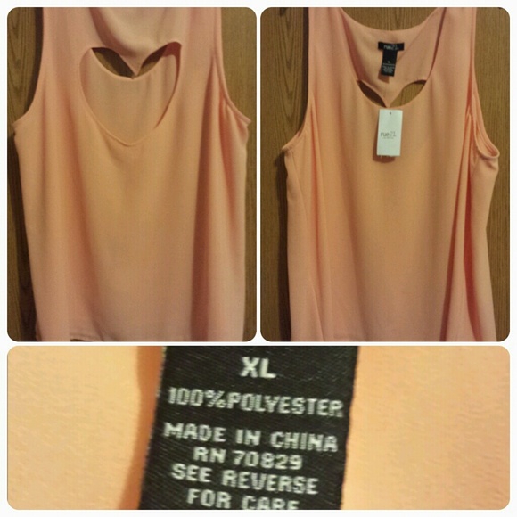 Heart shaped back cut out tank