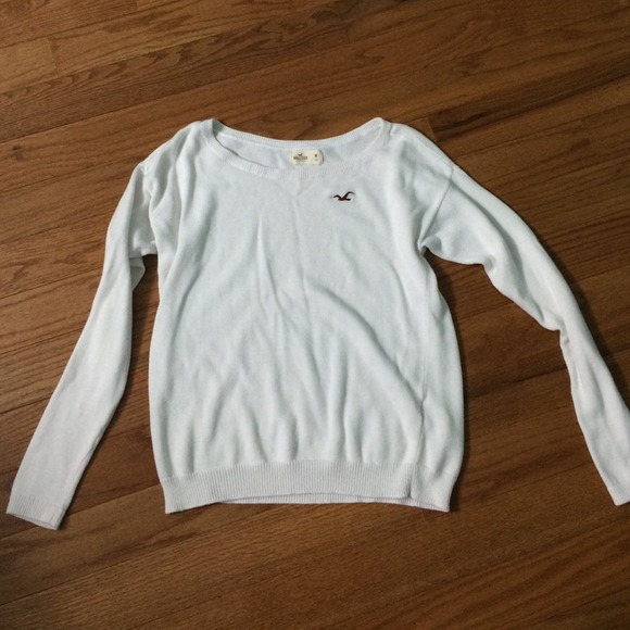 Slouchy white sweater