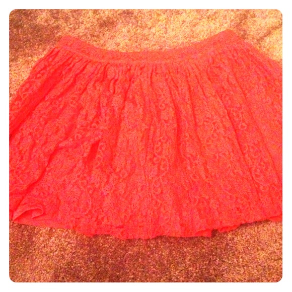 Medium sized Lacey skirt in coral pink