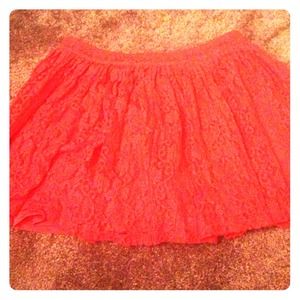 Medium sized Lacey skirt in coral pink