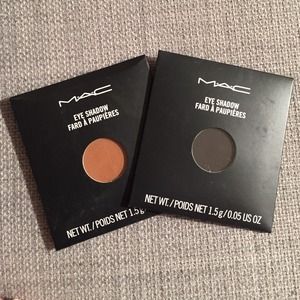 MAC eyeshadow/pro palette refills. Carbon, saddle