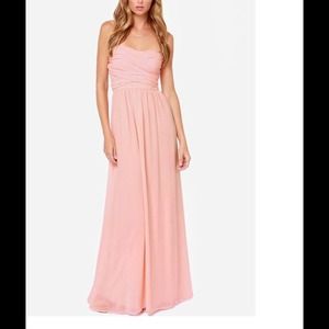 long strapless dress