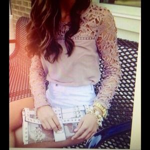 crochet blouse long slevee