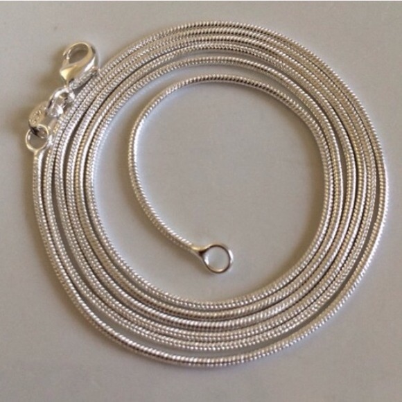 Jewelry - 925k sterling silver snake chain 24"