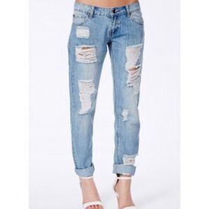 Misguided distressed boyfriend jeans NWT!!