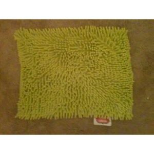 A green locker carpet