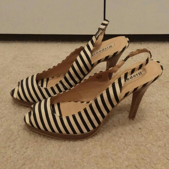 Striped Peep Toes