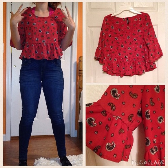 Paisley crop top